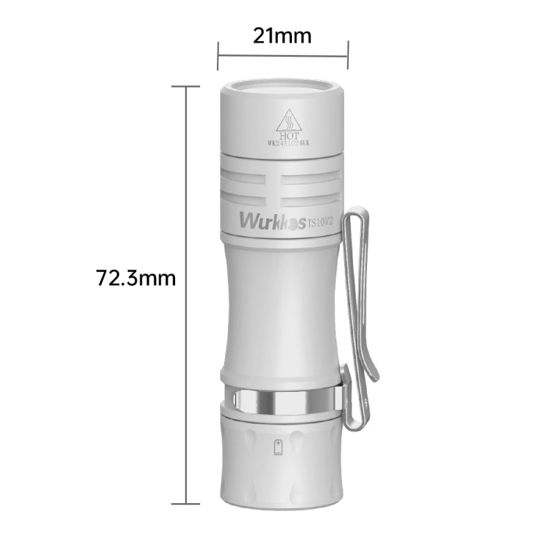 Limited edition Wurkkos TS10v2 MAO(white) battery Inc 4000k/6000k 90cri RGB aux LED Anduril2 1400lm - coming soon