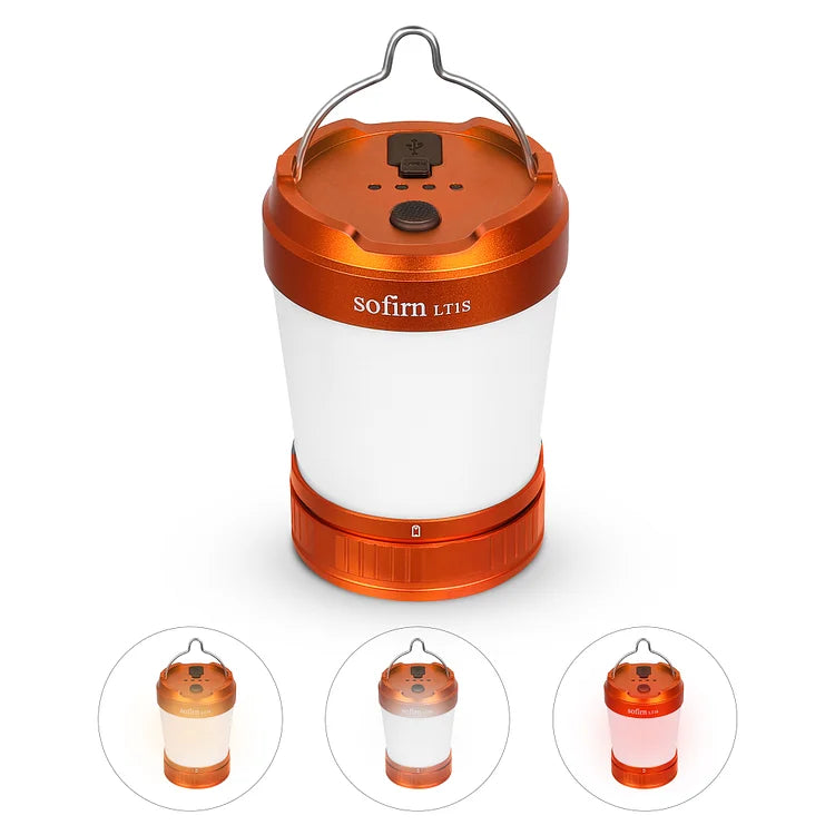 Sofirn LT1S usbc lanterns 3 different led colours battery inc - Orange