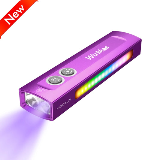 New - Wurkkos HD01 UV - Battery inc / Purple or Black