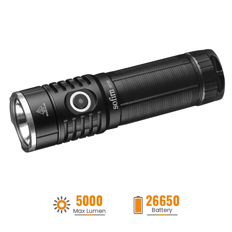 Sofirn SP33S XHP70.2 5000k 26650 battery included.