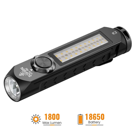 Sofirn IF24 PRO Flashlight 1800lm SFT40 Buck Driver RGB Light 18650 Battery included