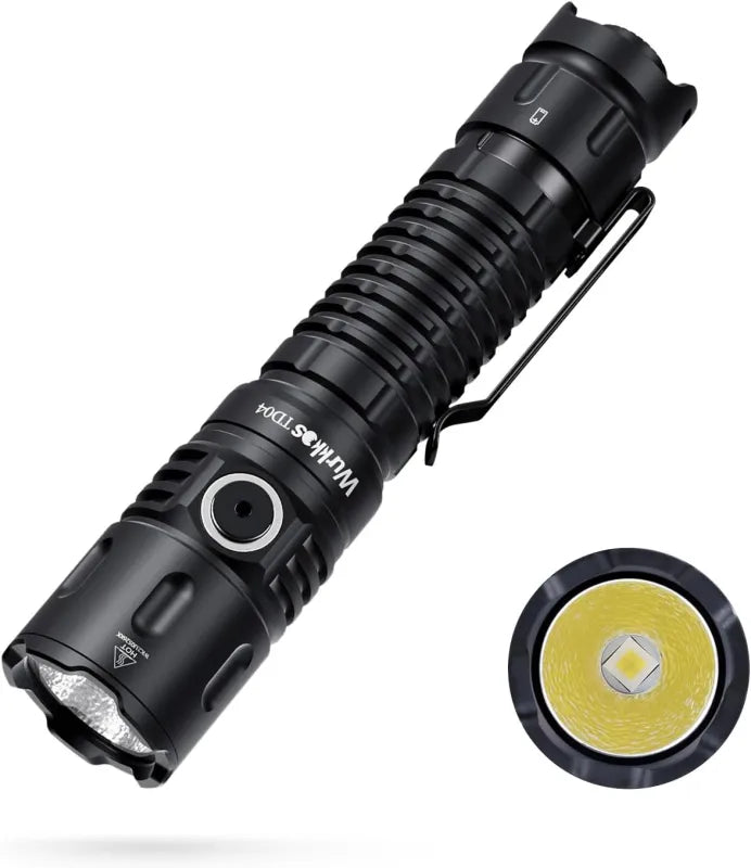 Green and Gold / Black Wurkkos TD04 XHP50D HI Rechargeable Flashlight USB-C 3000 lumens Torch IP68 Waterproof EDC Tail Switch,21700 Battery Two Groups Tactical - Battery Included