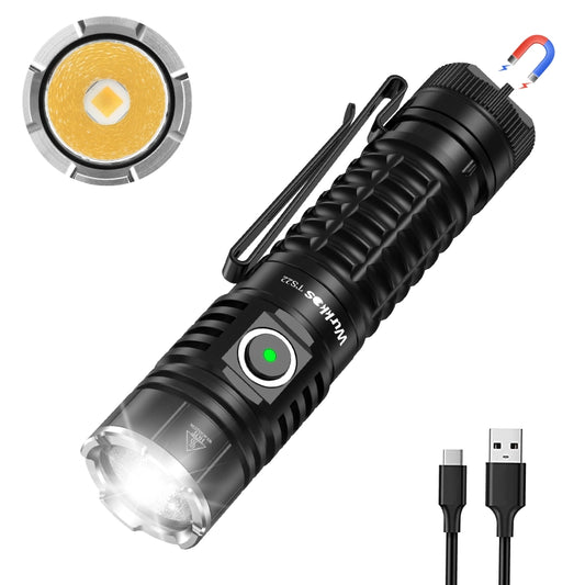 Wurkkos TS22 Powerful 4500LM 21700 LED Flashlight XHP70.3 usbc battery inc